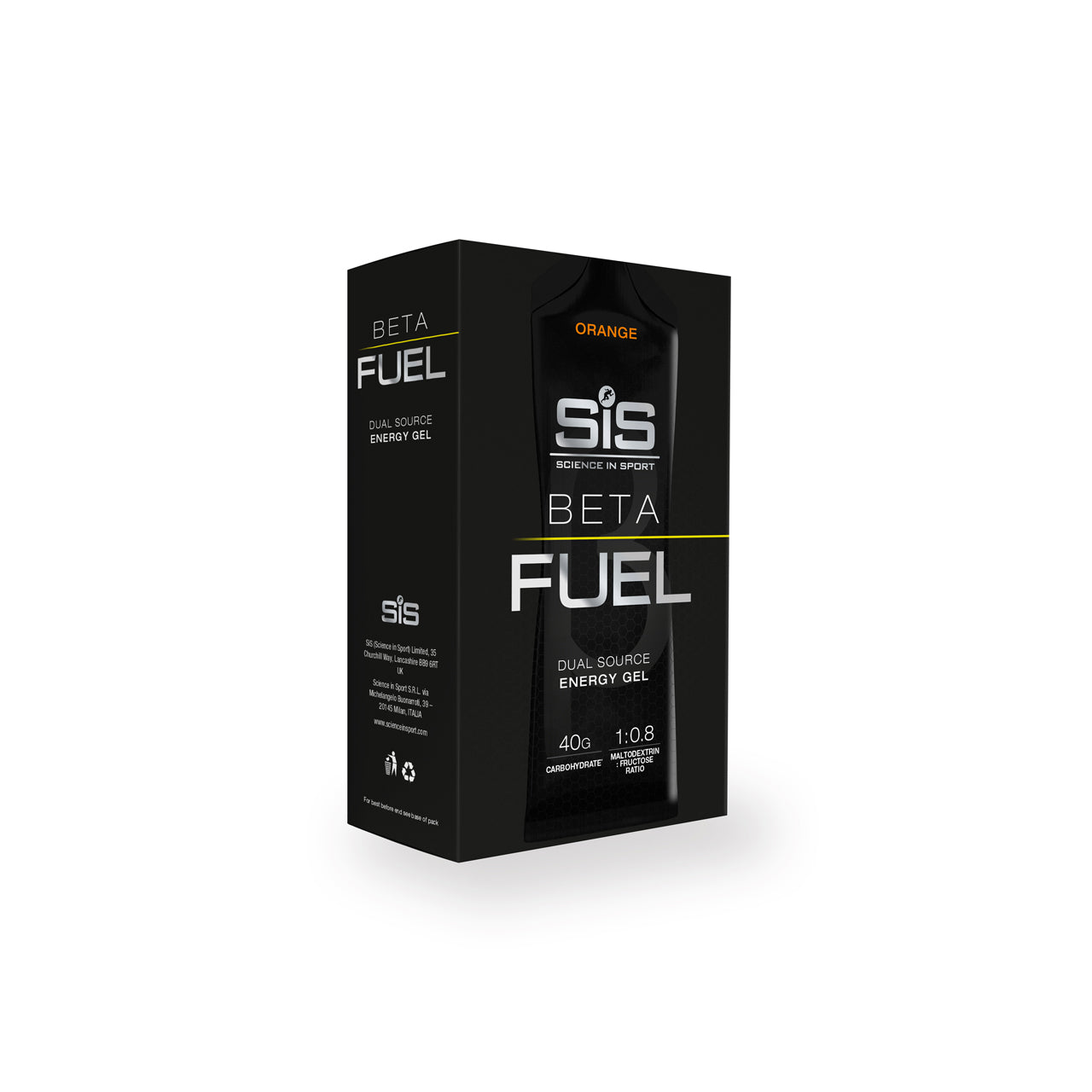 SIS BETA Fuel Gel Energético 6x60ml Naranja