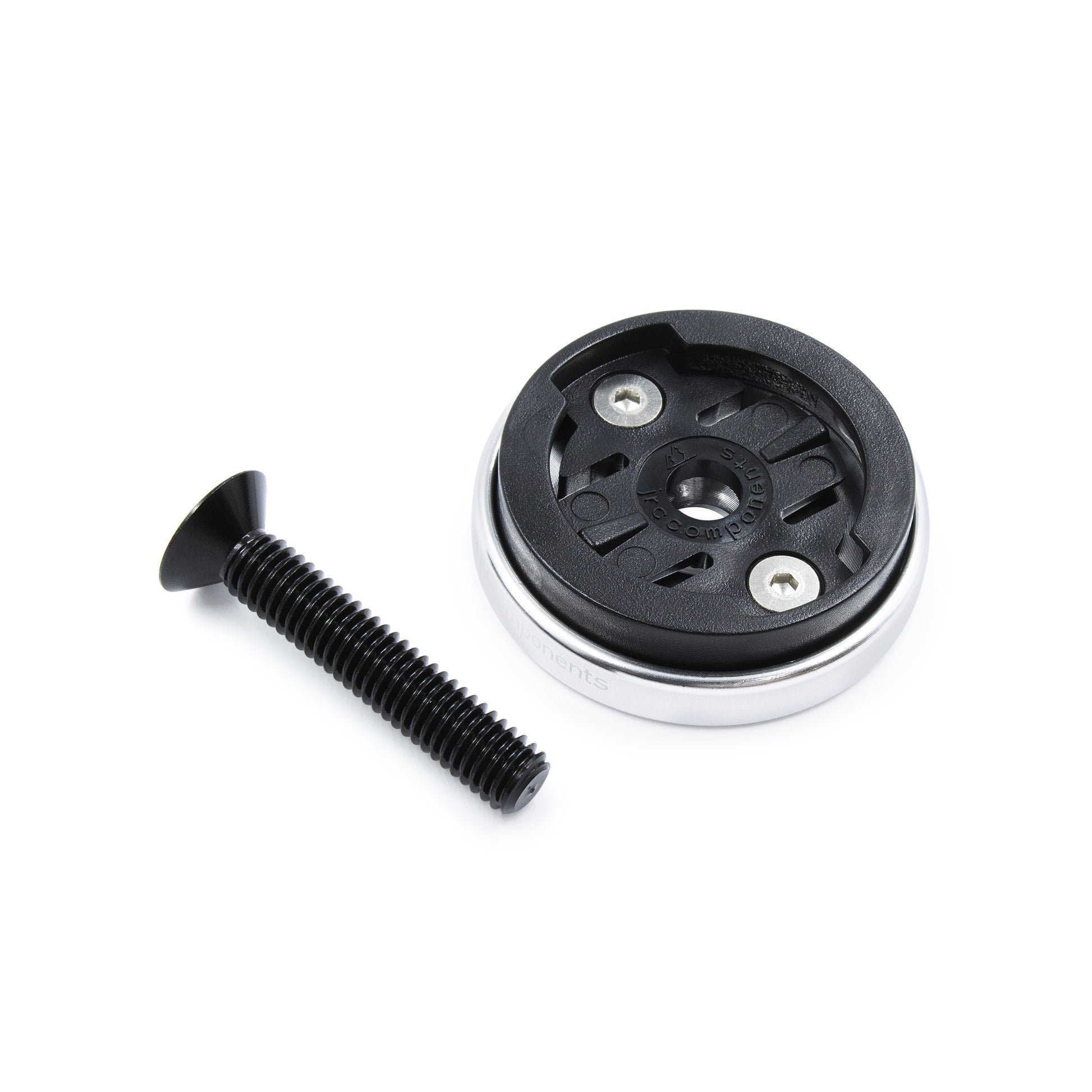 Soporte Tapa Dirección Ciclocomputador JRC Components Enkei Garmin Plata