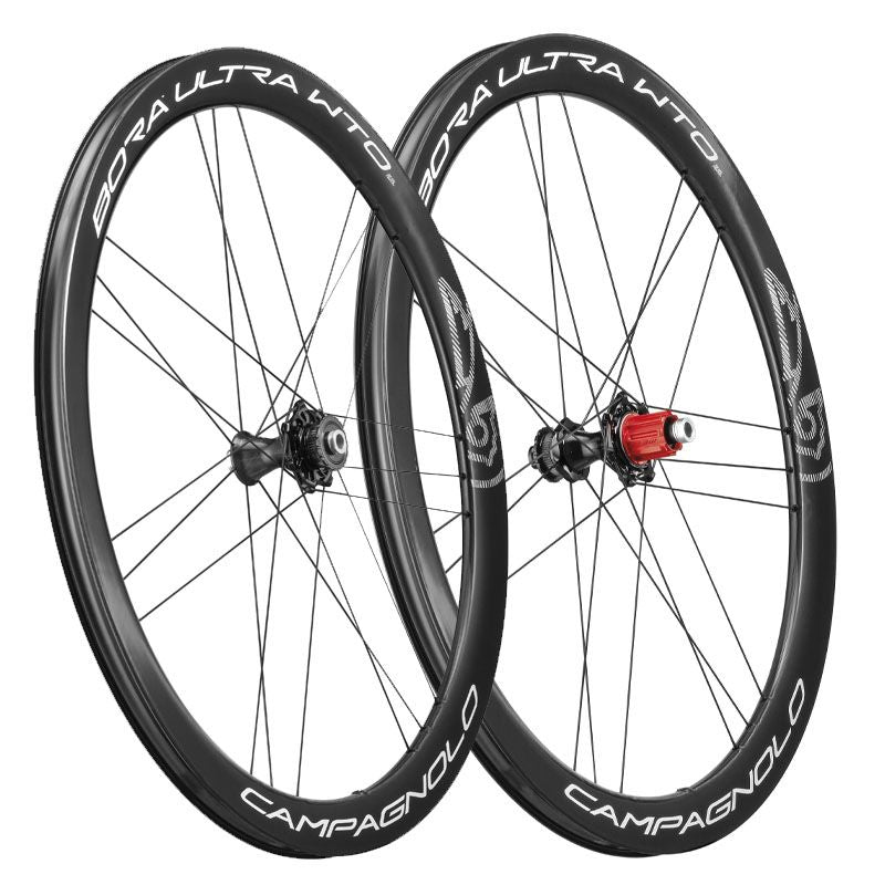 Juego Ruedas Campagnolo Bora Ultra WTO 60 2WF C23 TLR Freno Disco Center Lock HG11 Carbono Team Edition Negro