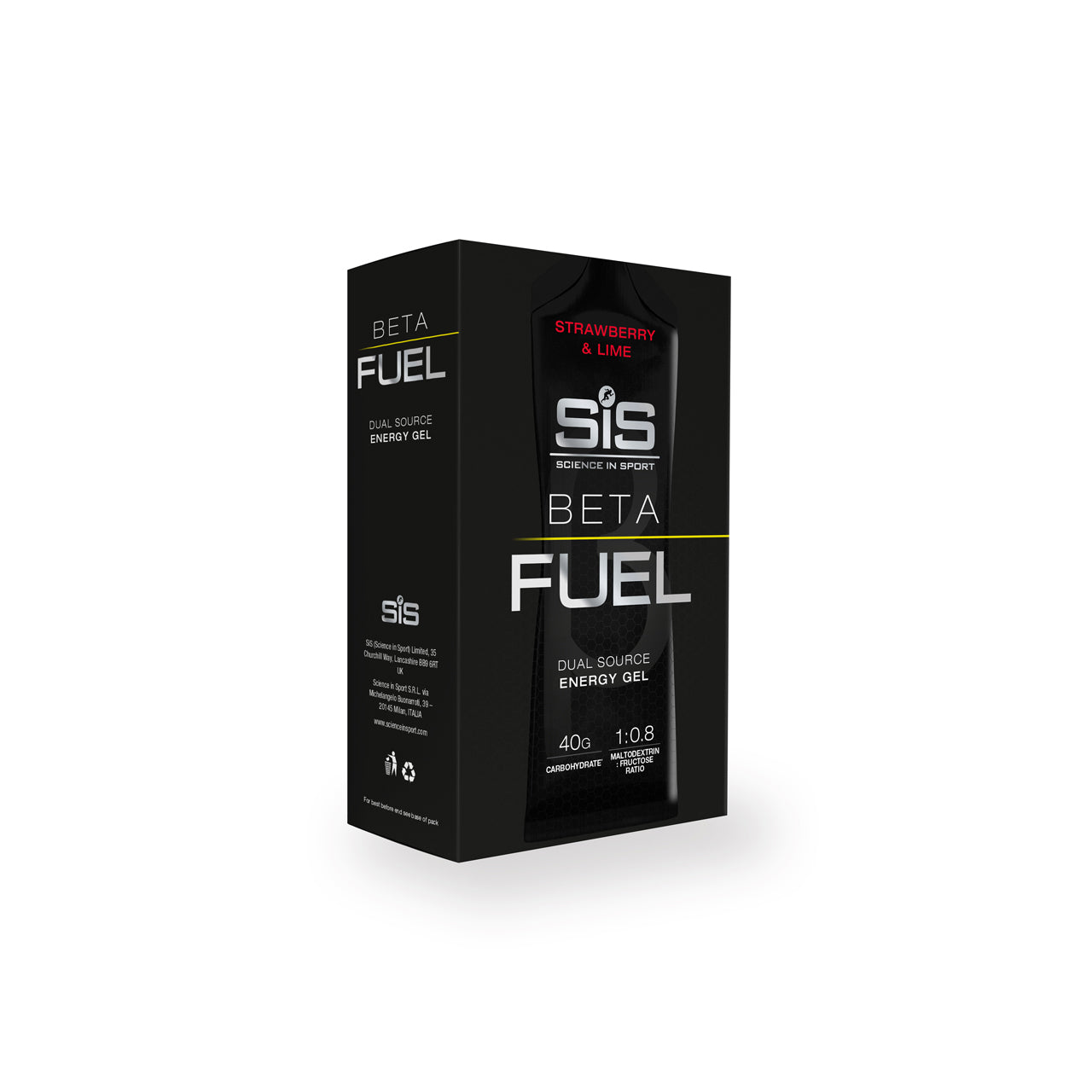 SIS BETA Fuel Gel Energético 6x60ml Fresa/Lima