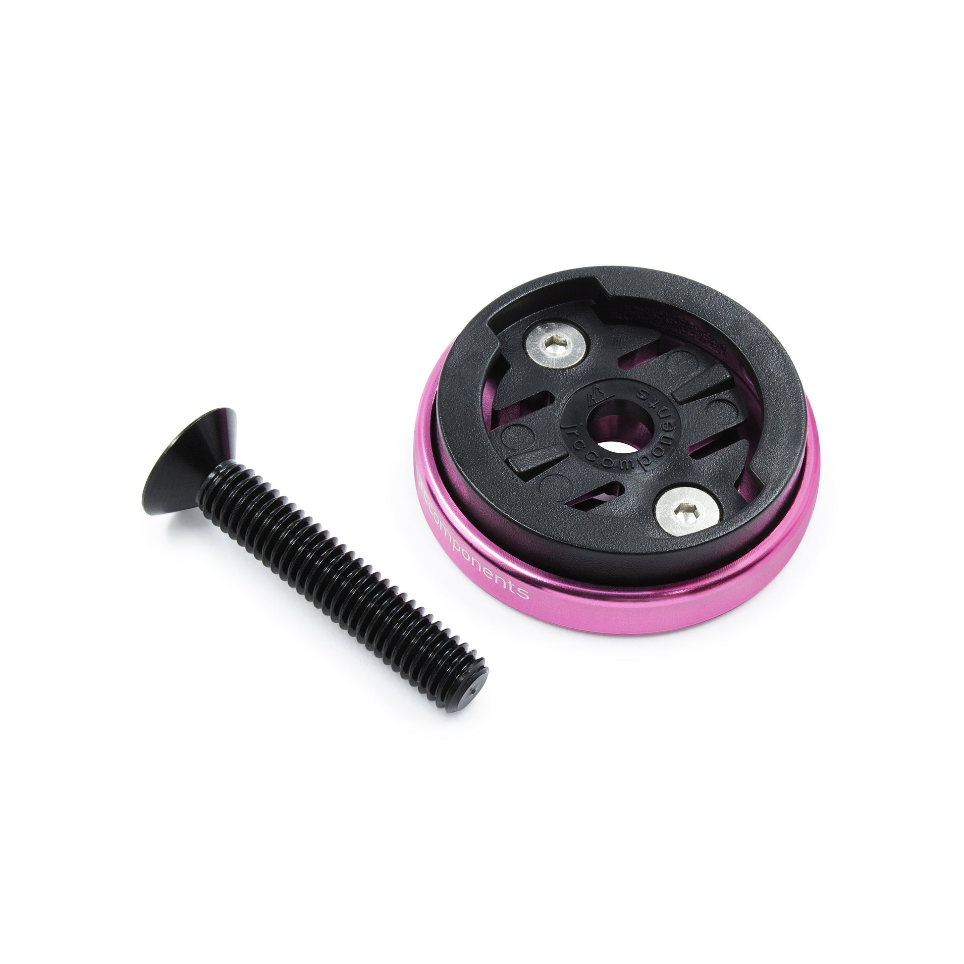 Soporte Tapa Dirección Ciclocomputador JRC Components Enkei Garmin Rosa