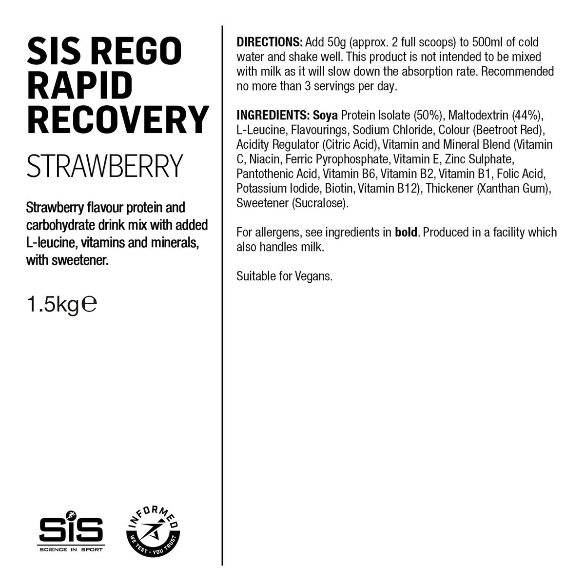 SIS REGO Polvo Recuperador Rápido 1.5kg Fresa #2