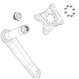 Sram Kurbel Schraubensatz Dub Auto-Extracting M18/M30 X0 D1 Dunkel Polar