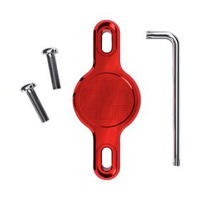 Soporte Muc-Off Secure Tag V2 Localizador Apple Airtag Portabidón Rojo