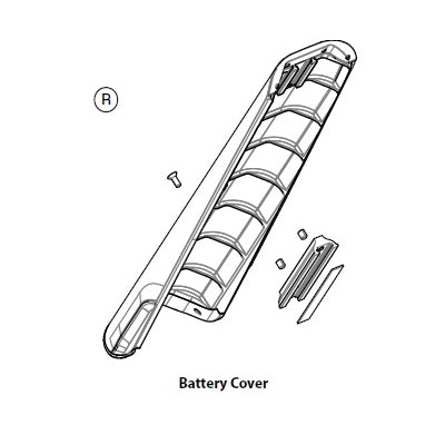 Tapa Batería Cannondale DT Salida Superior BPL Negro